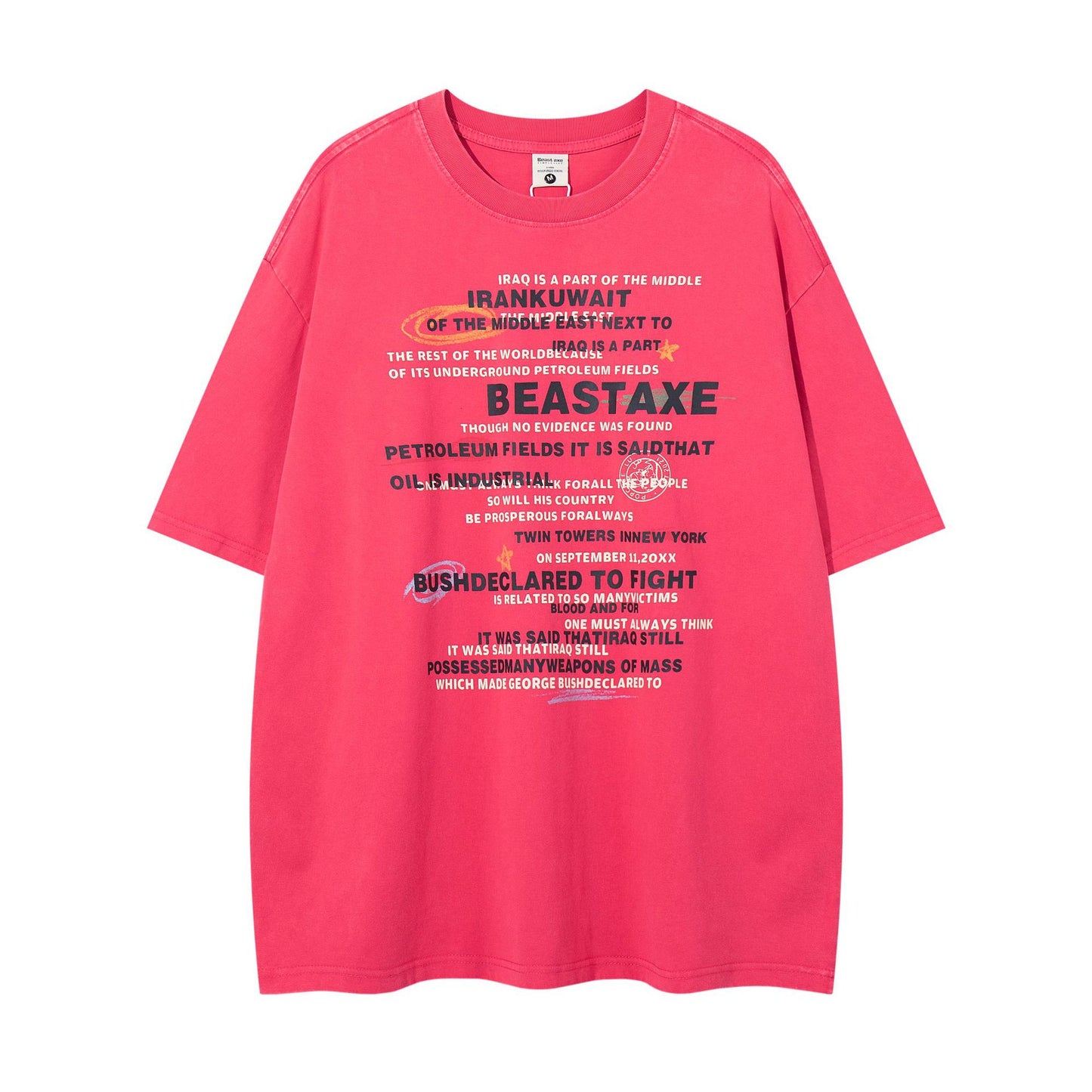 Hip Hop Clothing Summer Vintage T-Shirt Short Sleeve