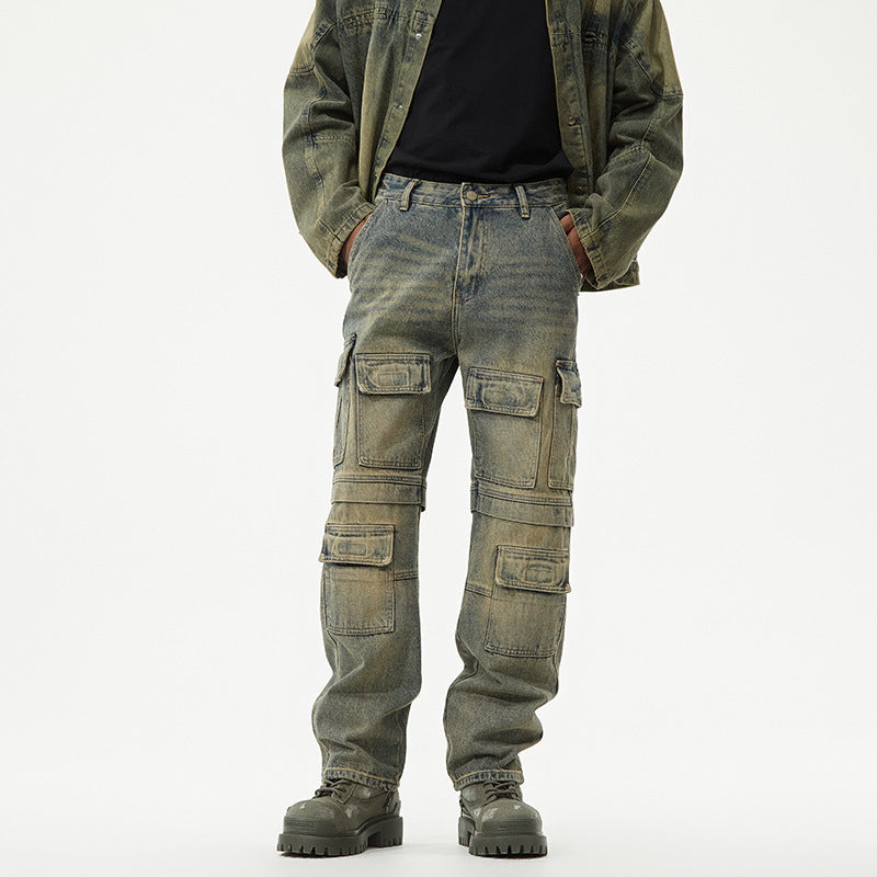 1990 Fashion Jeans Retro Loose Straight Jeans Trousers