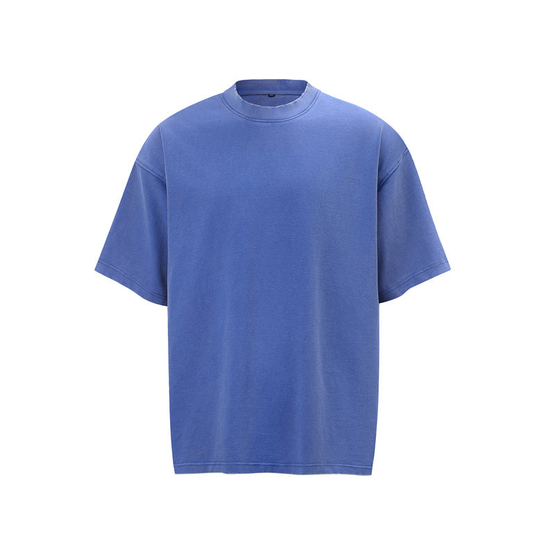 Stone Wash T shirt Old Wash T-shirt Short Sleeve Loose oversize
