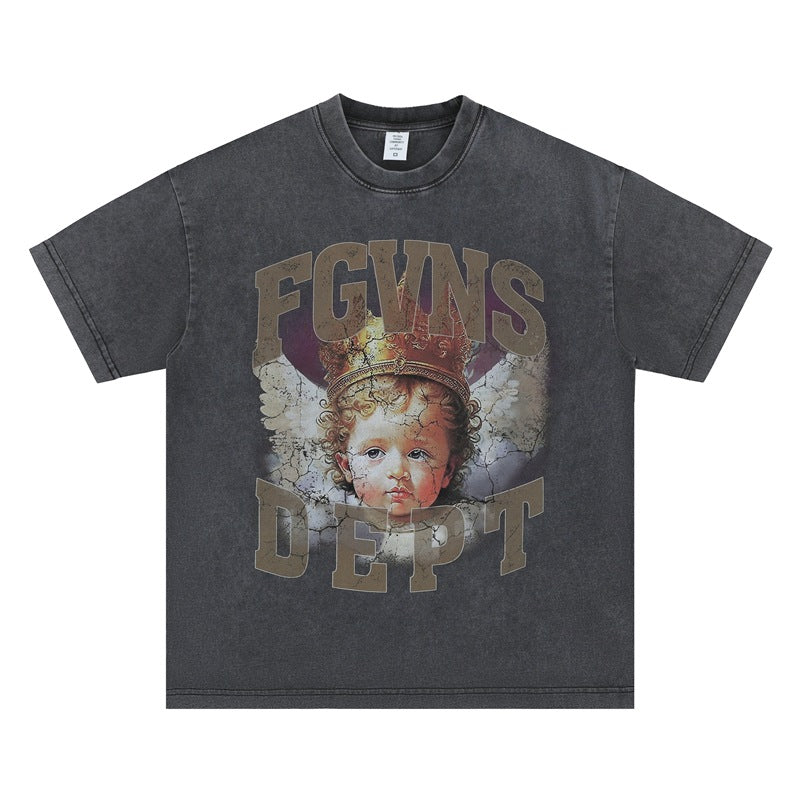 Vintage 90s Hip Hop Clothing Summer Crew Neck Short Sleeve T-Shirt