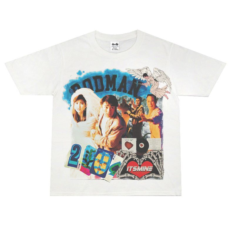 Film Star T Shirt Movie the Unmatchable Match Stephen Chow Short Sleeve American Street Printed T-shirt for Men and Women
