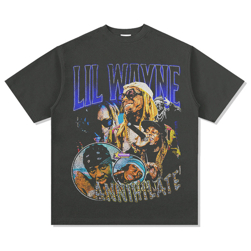 Marcas streetwear usa Lil Wayne short sleeve t-shirt high