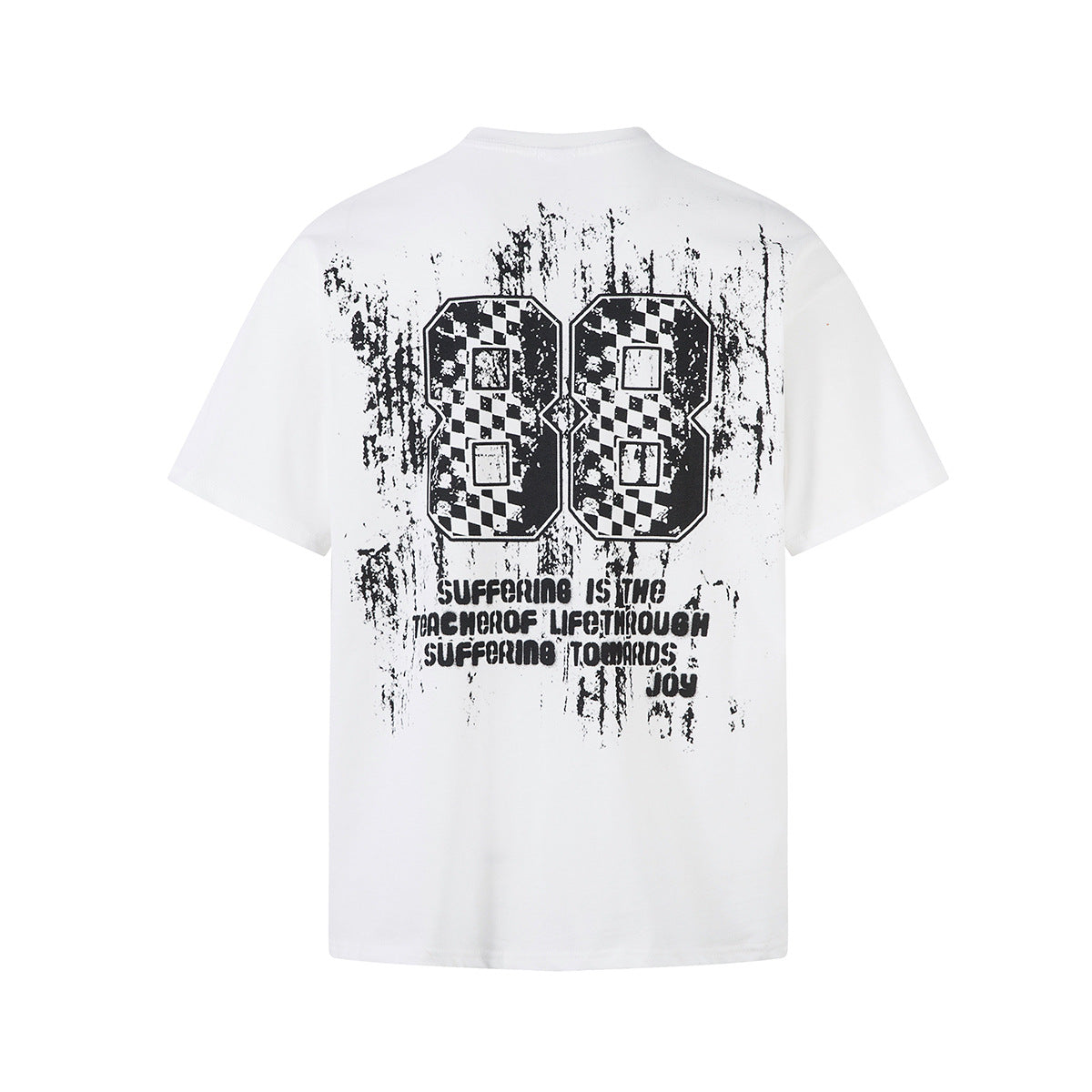 Retro Style Shirt For Men Summer Hip Hop Racing Suit Locomotive Print T-Shirt Short Sleeve