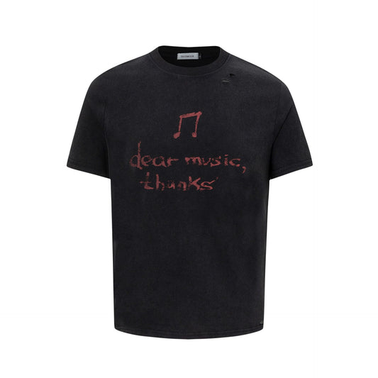 Unisex T-shirts Summer Hand-drawn Letter Men's Short Sleeve T-Shirt