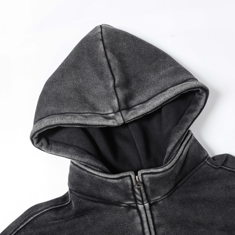 Streetwear Hoodie Vintage Washed Old Hooded Sweater Hoodie
