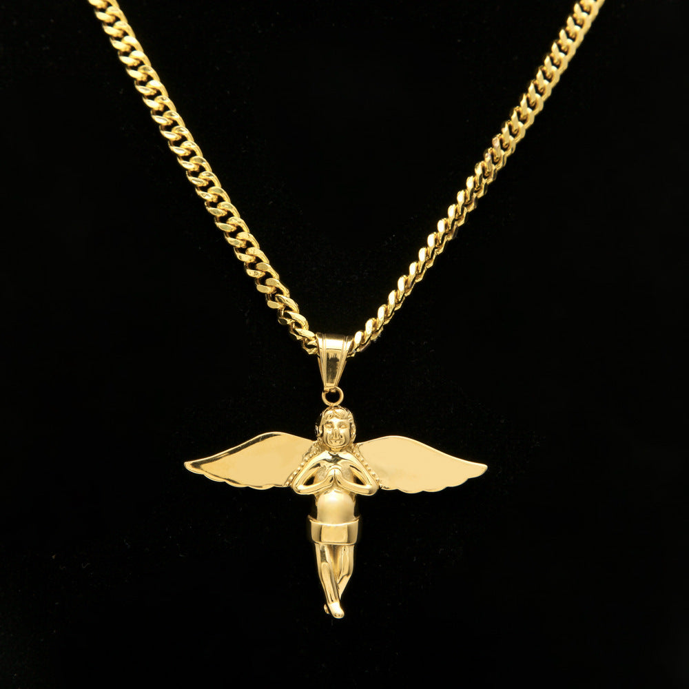 Jewelry Diamond Angel Pendant Necklace