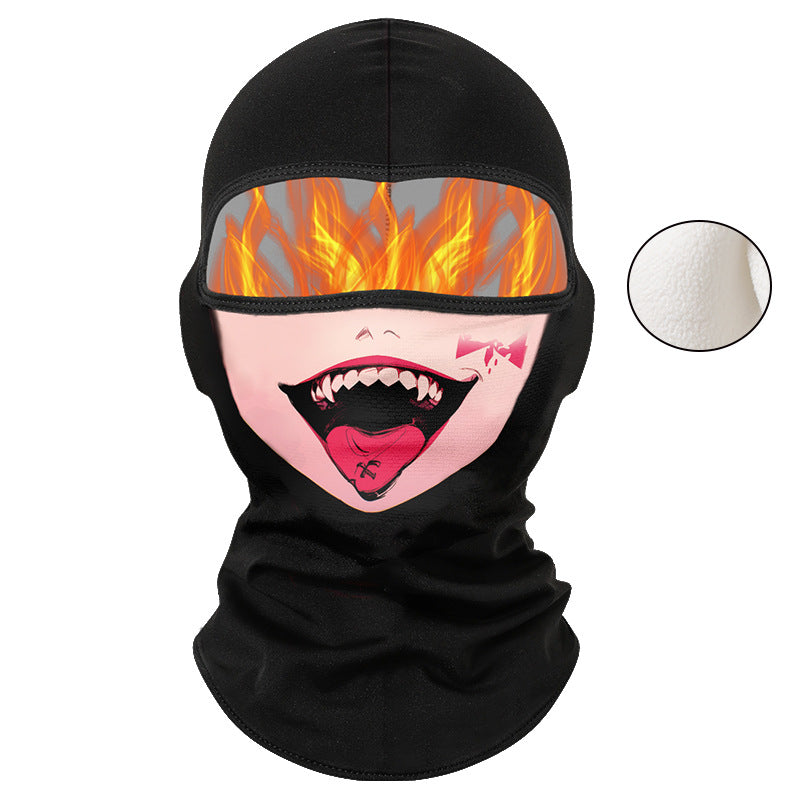 Cycling Windproof Hood Autumn and Winter Fleece Warm and Cold Hat