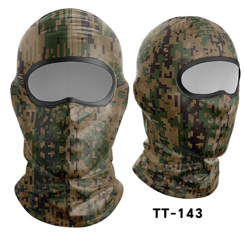 Cycling Windproof Hood Camouflage Python Ice Silk Mask Sunscreen Windproof