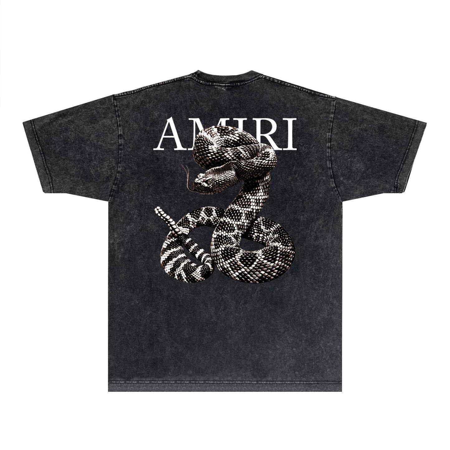 Amiri T-shirt Washed and Worn Retro Short Sleeve T-shirt