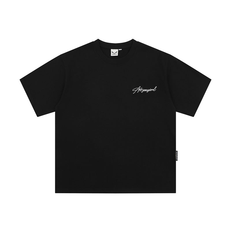 Camisas Retros Embroidered Short Sleeve Loose T-Shirt