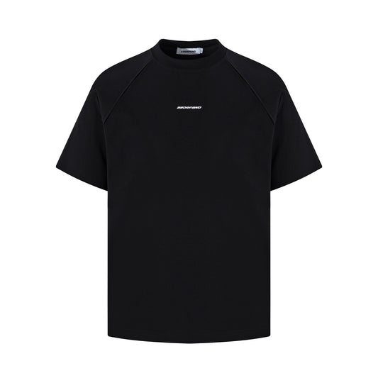 Distorted vintage alphabet print short-sleeved t-shirt summer hiphop loose casual top