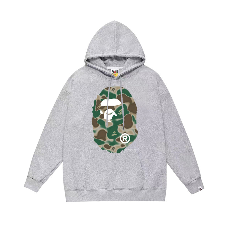 Ape Hoodie Autumn/Winter Letter Print Loose Hoodie Pullover Ape Sweater
