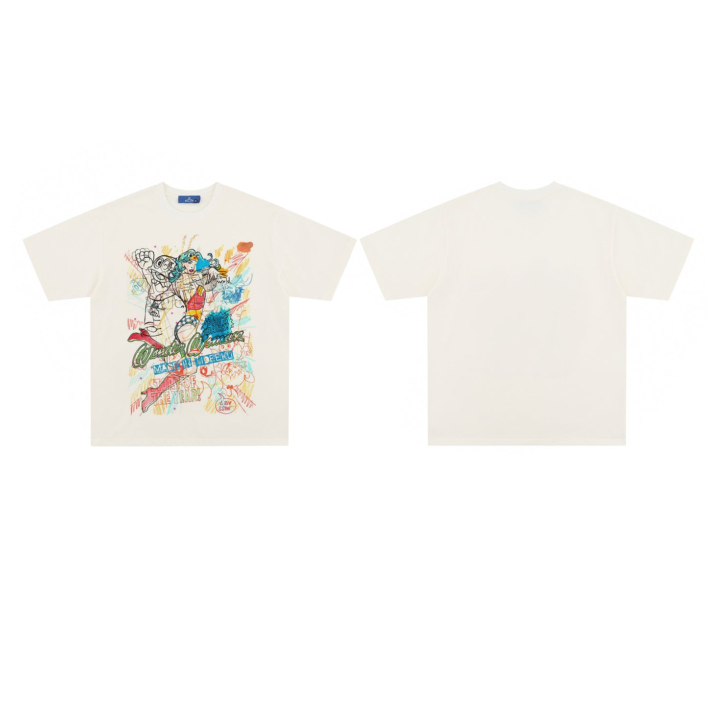 Vintage tarz t shirt oversize summer casual top