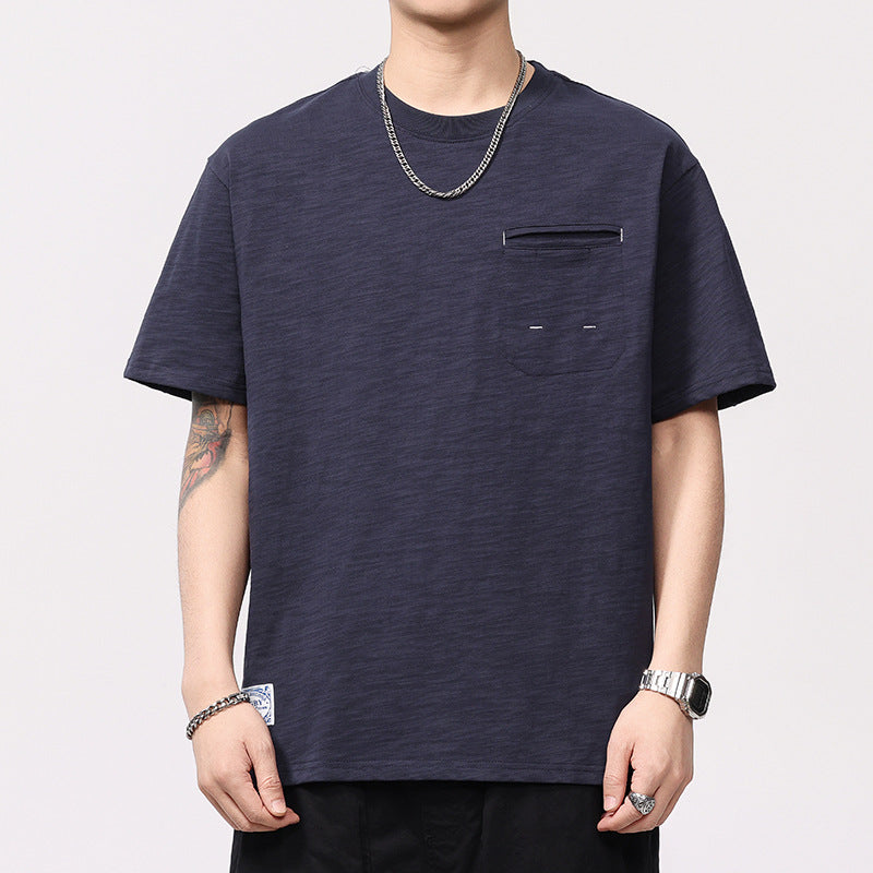 Mens T-shirts Vintage Short Sleeves Summer Loose