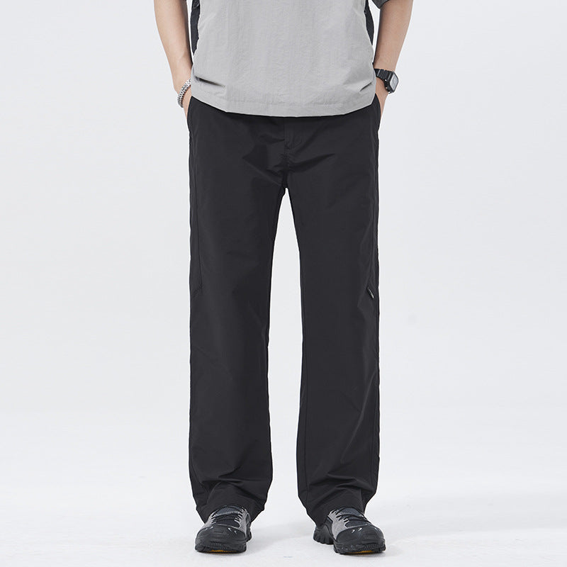 Men Casual Pants Straight Men's Spring and Summer Loose Wide Leg Pants