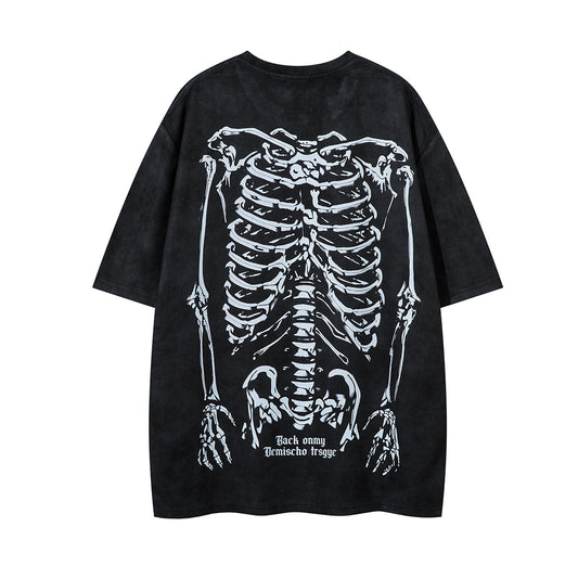 Ye T Shirt Skull Print Short Sleeve T-Shirt