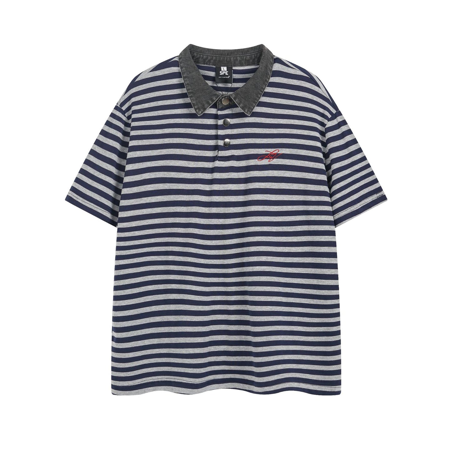 Ye T Shirt Summer Wash T-Shirt Retro Lapel Polo Shirt Short Sleeve