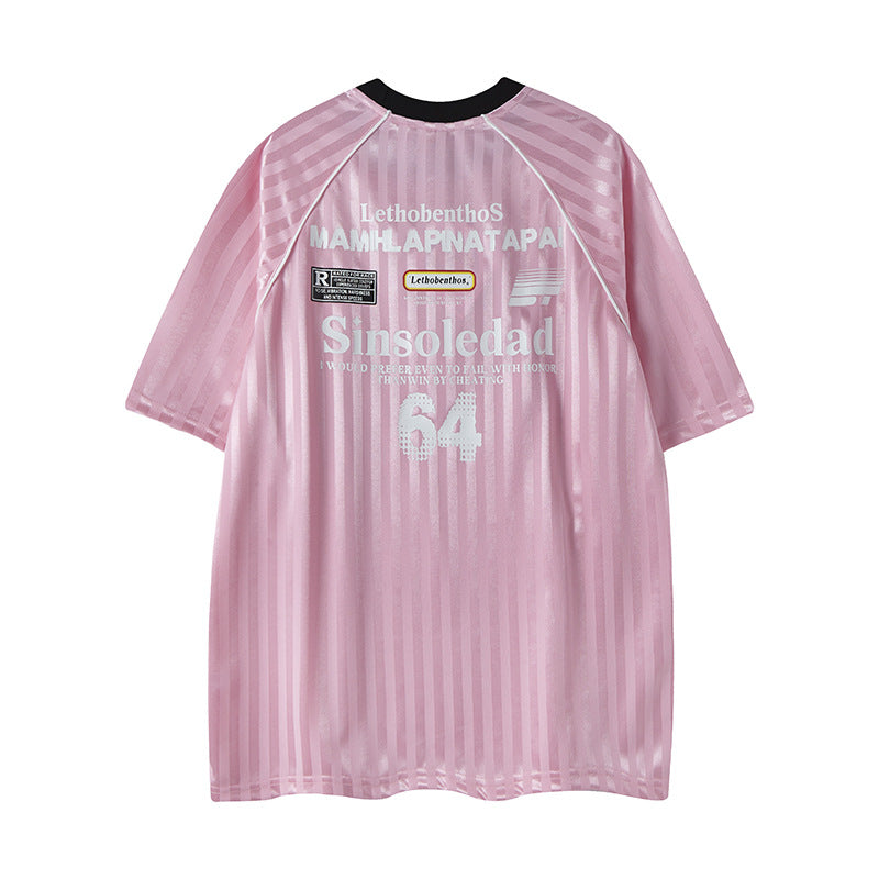 Distorted vintage summer round neck short sleeve t-shirt