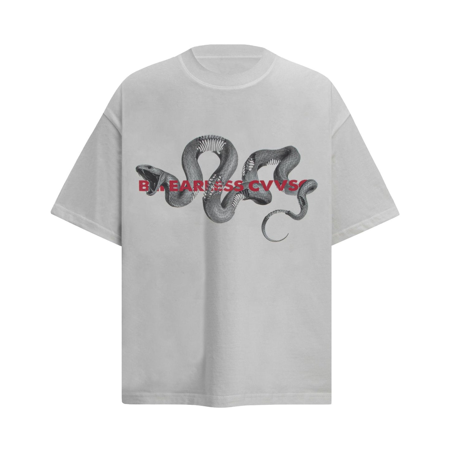 Hip hop shirt summer python print t-shirt short sleeve