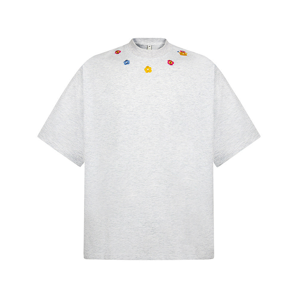 Hip Hop Clothes New York Summer Short Sleeve Crew Neck T-Shirt Embroidery