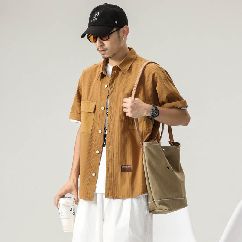 Men T-shirts Short Sleeve Summer Loose Shirt