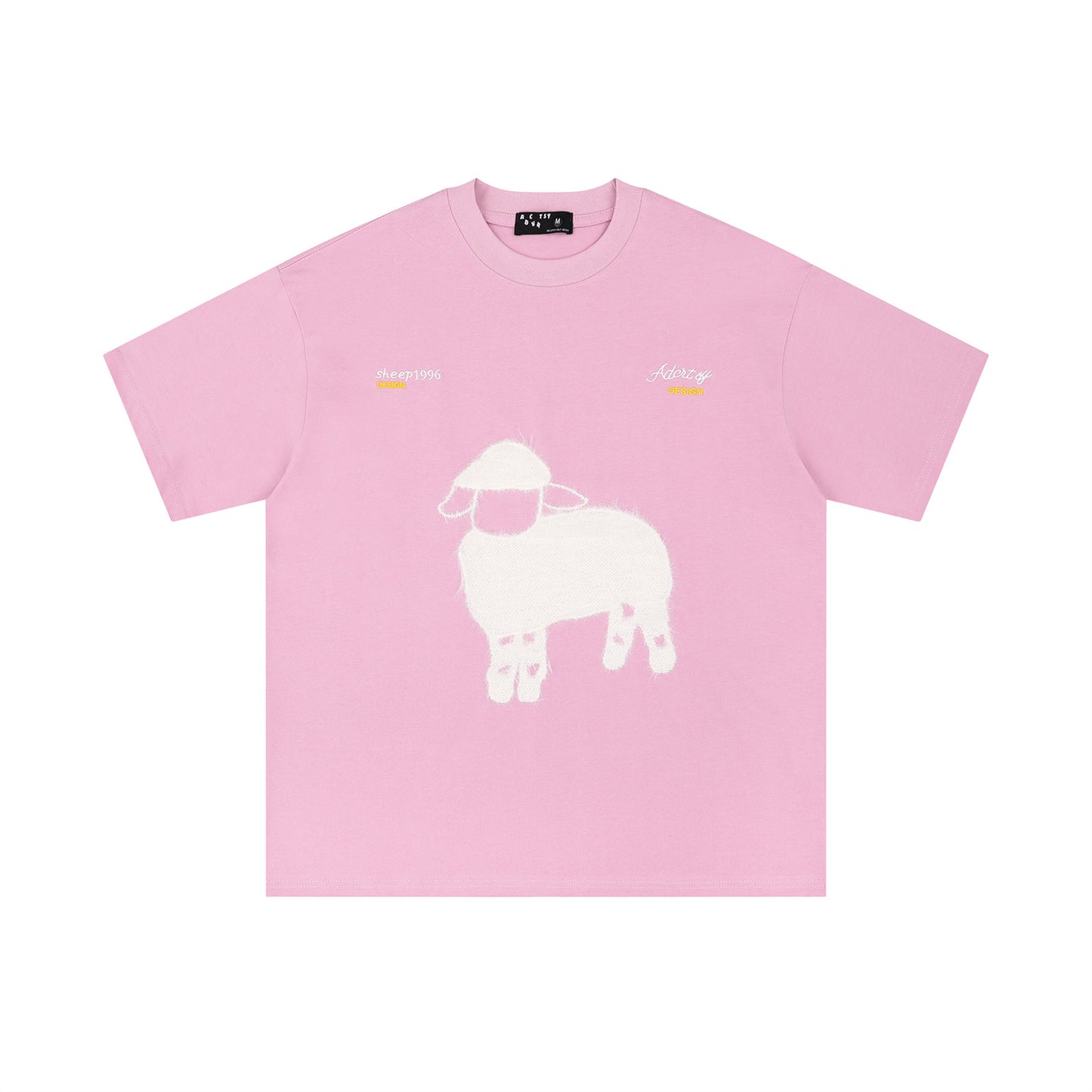 Nyc T Shirt Vintage Lamb Pattern Short Sleeve T-Shirt Summer Loose Casual Top