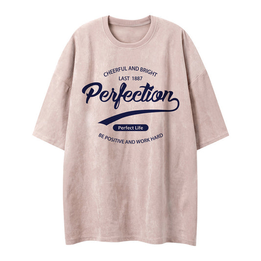 US drip outfits Summer Vintage Casual Loose Short Sleeve T-Shirts