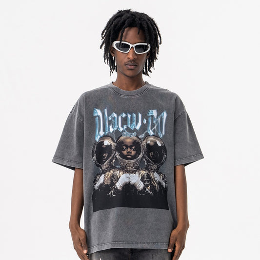 Vintage College Shirts Summer Wash Short Sleeve T-Shirts