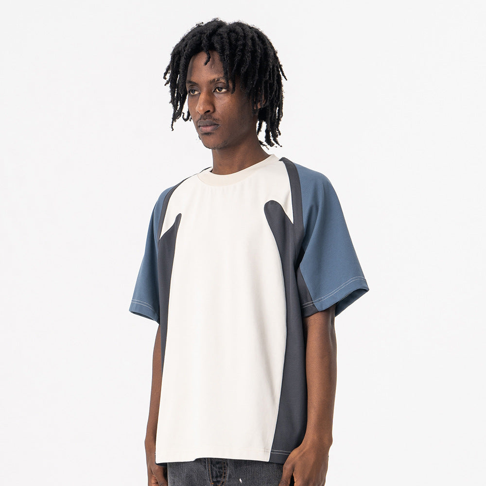 Vintage 90s Hip Hop Clothing Summer Mesh Sports Short Sleeve T-Shirt