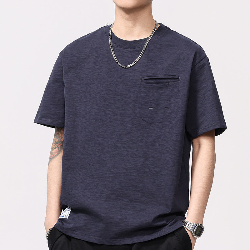 Mens T-shirts Vintage Short Sleeves Summer Loose