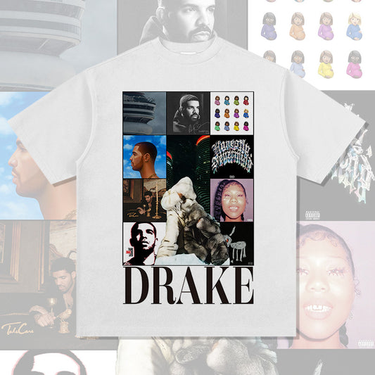 New york hip hop shop vintage hip hop DRAKE Drake SSS4U print short sleeve t-shirt