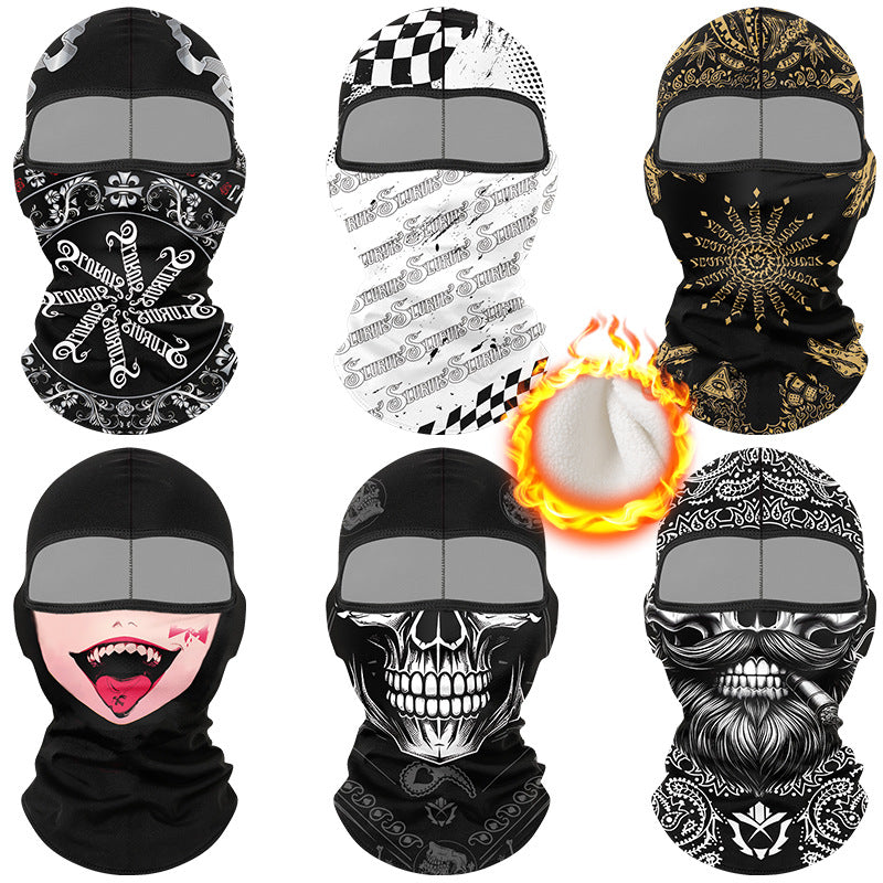 Cycling Windproof Hood Autumn and Winter Fleece Warm and Cold Hat