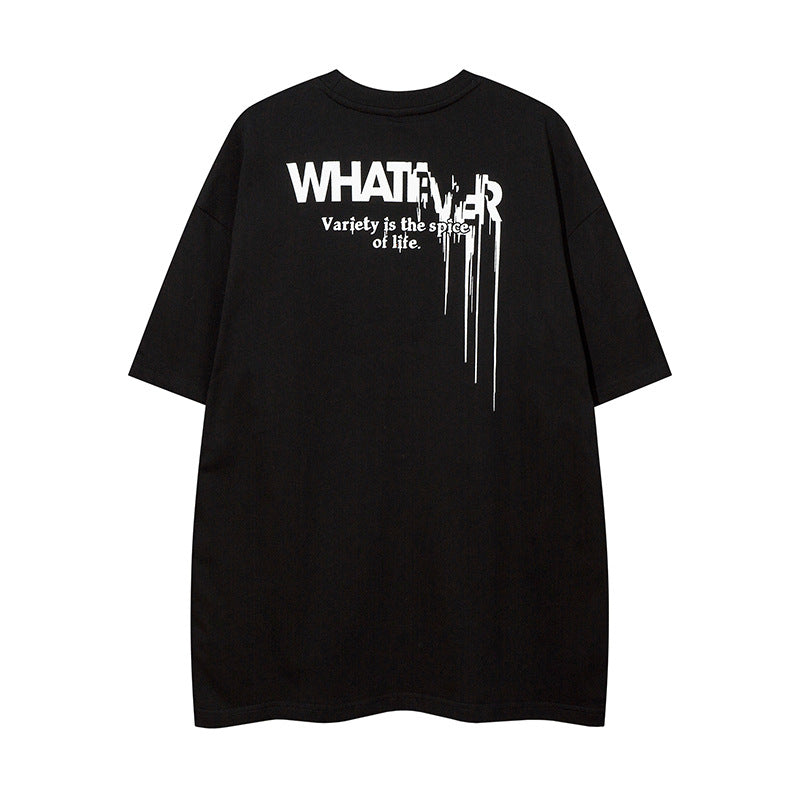 Vintage T Shirts Hip Hop Graffiti Letter Print T-Shirt