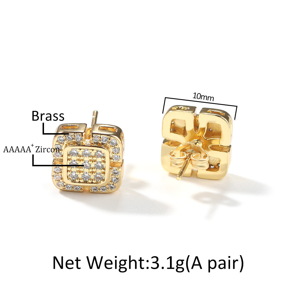 Earrings Zircon Cross Earrings Various Styles Crosses Spectrum