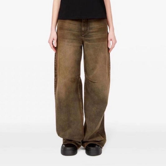 Rock Revival Jeans Old Straight Jeans Loose Casual Wide Leg Pants