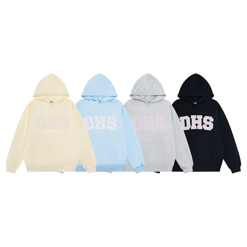 Streetwear Hoodie Embroidered Hooded Sweater Loose Casual Hoodie