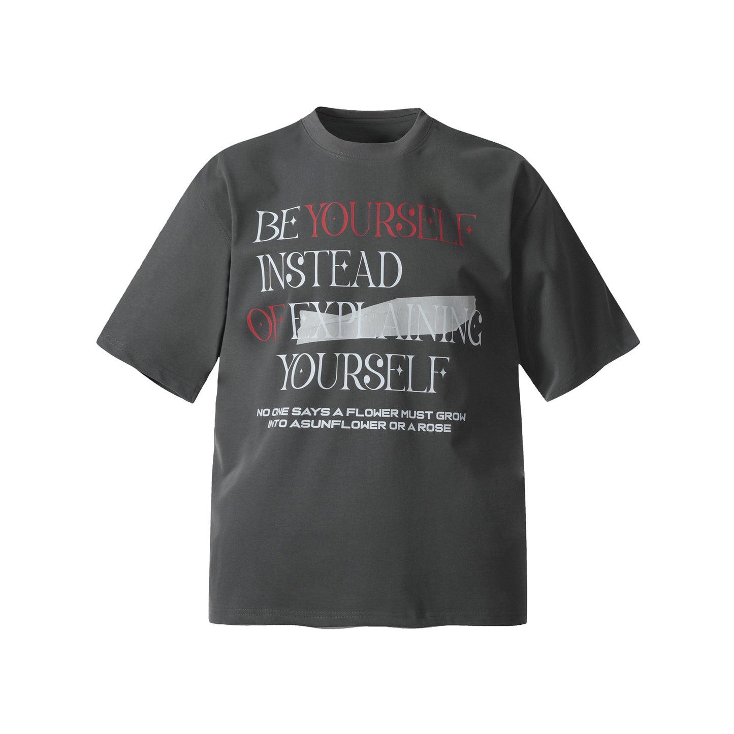 Distorted vintage letter print T-shirt