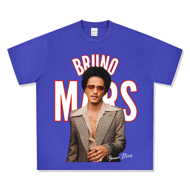 New york hip hop shop bruno mars print long sleeve short sleeve t-shirt