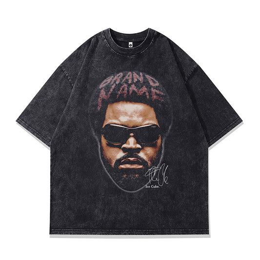 Ropa Vintage Hombre Vintage Rapper Print Old Short Sleeve T-Shirt