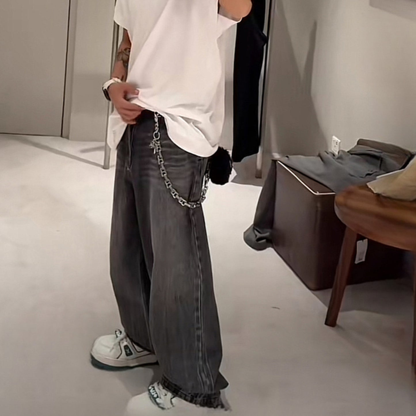 Rock Revival Jeans Washed Trousers Straight Jeans