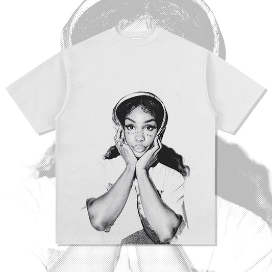 New york hip hop shop vintage hip hop sza print short sleeve t-shirt