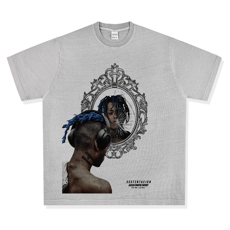New york hip hop shop XXX Tentacion hip hop rap print short sleeve Vintage T shirt