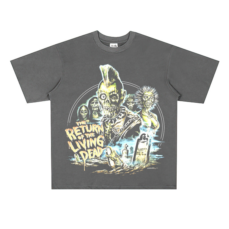 Film Star T Shirt Cotton Loose Nostalgic Short Sleeve American Retro Trendy T-shirt