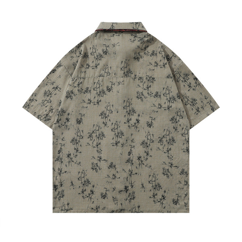 Y2K mens shirt vintage loose shirt