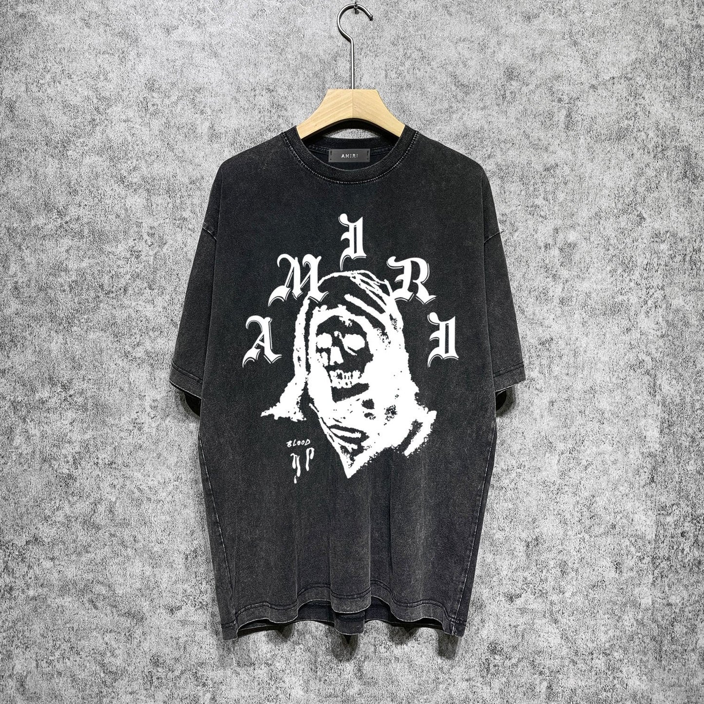 Amiri T-shirt Washed and Worn Retro Short Sleeve T-shirt