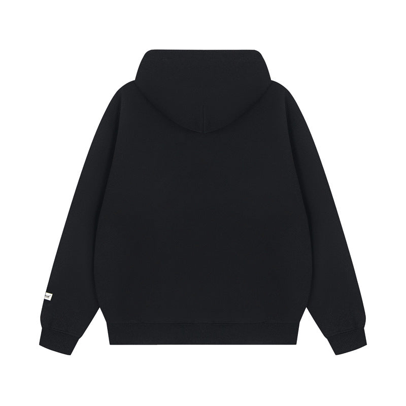 Streetwear Hoodie Alphabet Old Print Hooded Sweater Loose Casual Student Hoodie