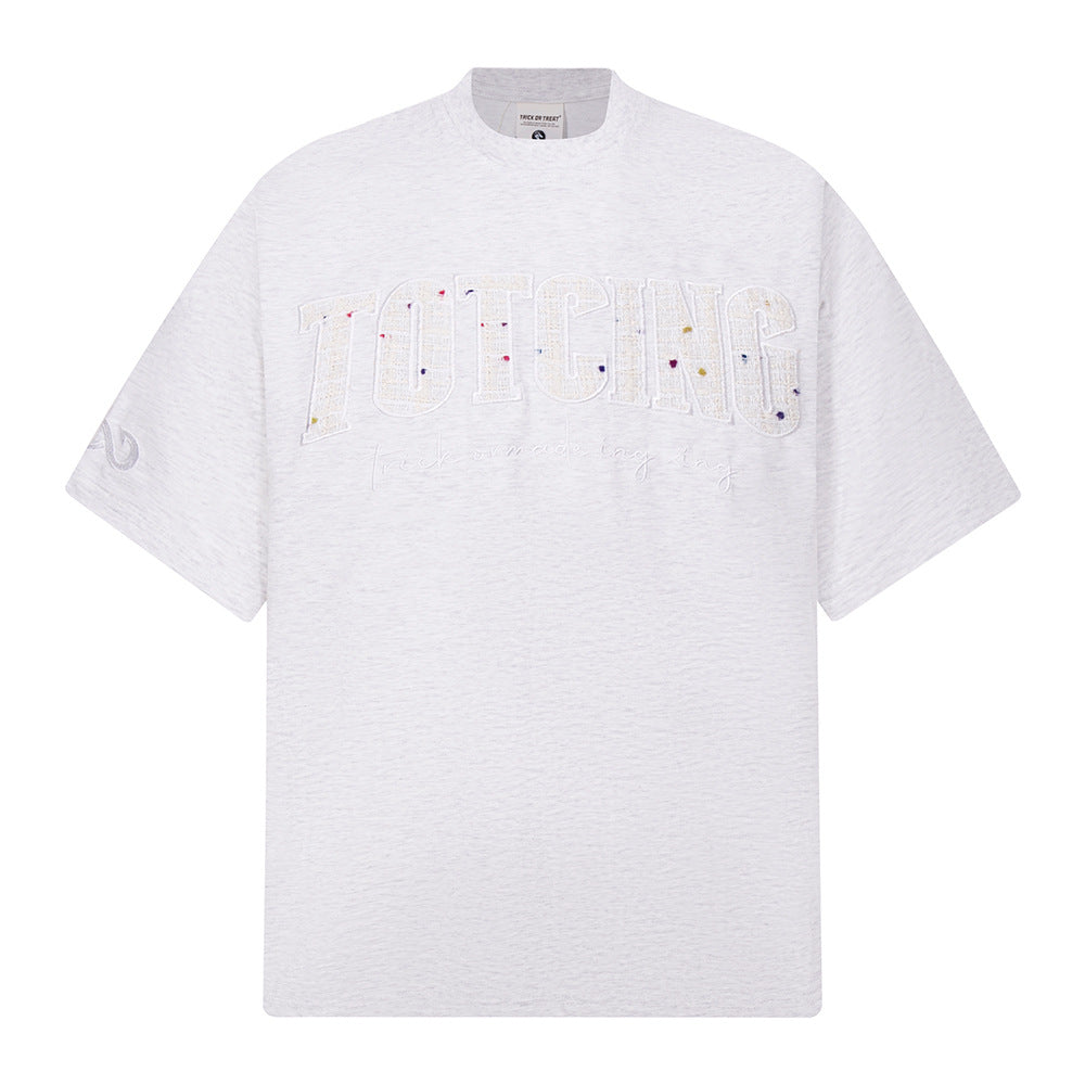 Hip Hop Clothes New York Vintage Embroidered Short Sleeve T-Shirt