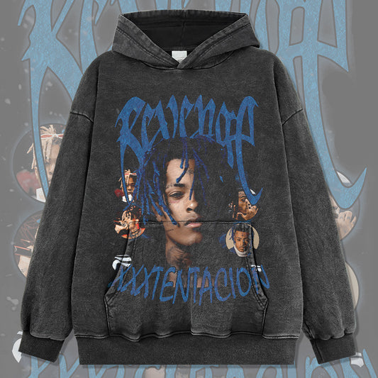 Marcas streetwear usa vintage XXX TENTACION print crew neck sweater