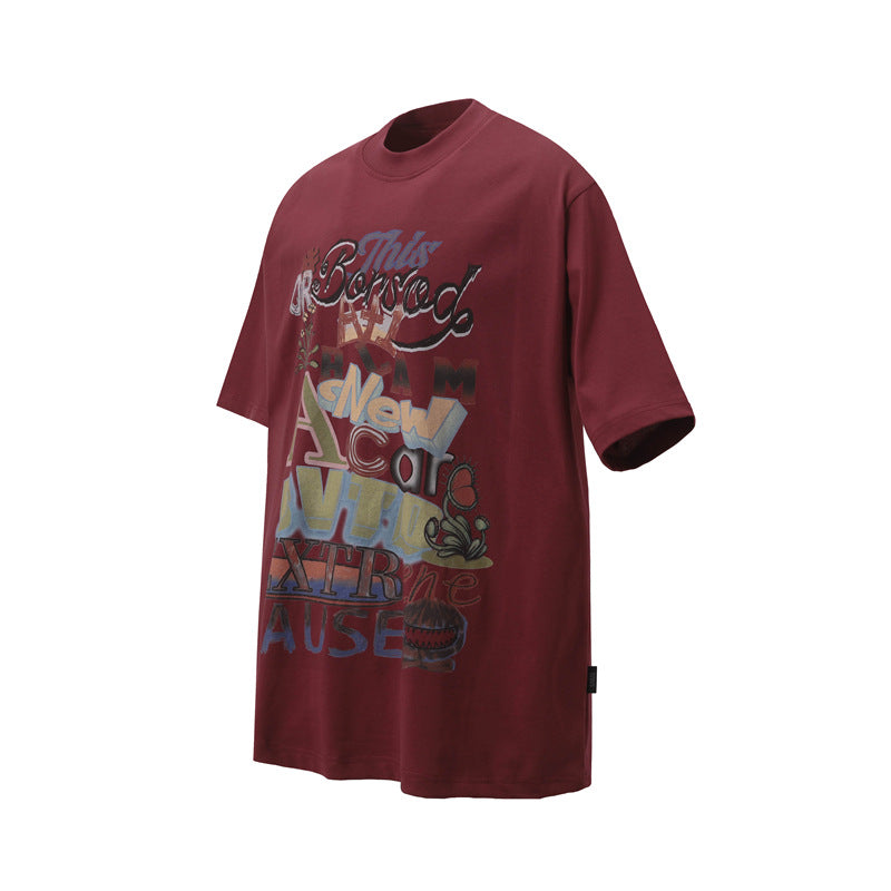 Camisas Retros Summer Short Sleeve Casual Cotton T-Shirt