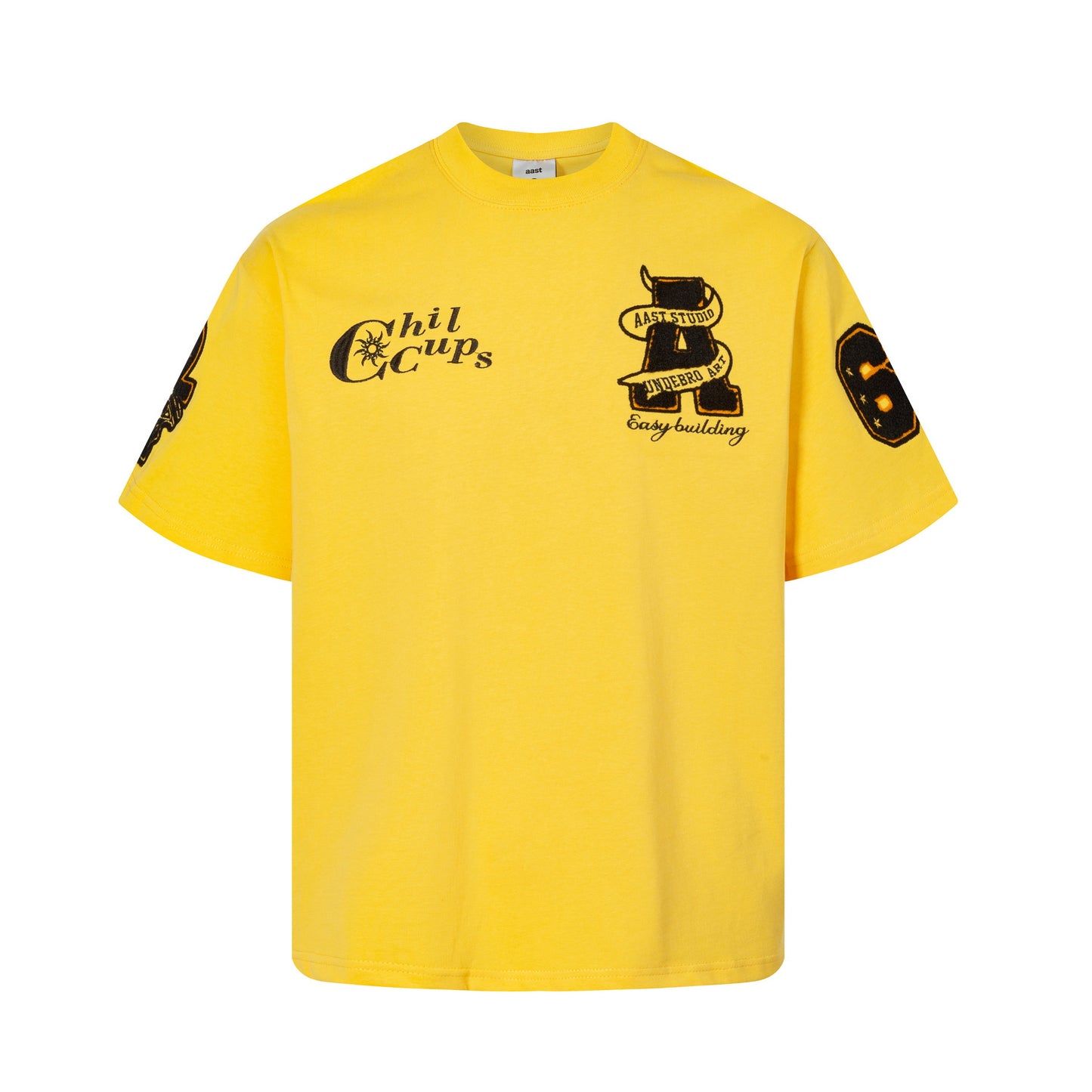 Hip Hop Clothing Summer Short Sleeve Vintage Embroidered T-Shirt Short Sleeve